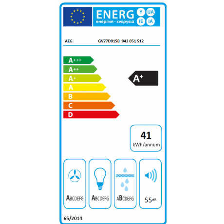 AEG GV77D91SB Απορροφητήρας Τζάκι 90 cm Μαύρο AEG GV77D91SB Απορροφητήρας Τζάκι 90 cm Μαύρο